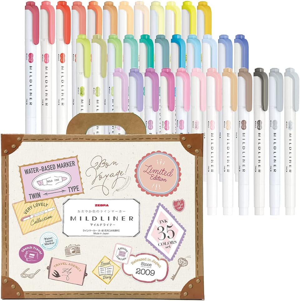Zebra Mildliner 35-Color Complete Gift BOX — Japan’s Answer to Marker Heaven Zebra Mildliner 35-Color Complete Gift BOX — Japan’s Answer to Marker Heaven
